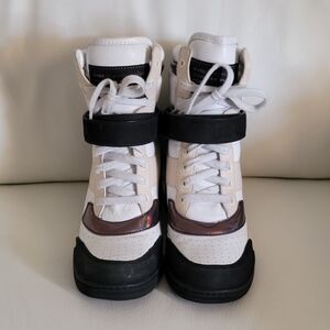 Marc by Marc Jacobs Tri Color Leather Lace Up Wedge Sneaker